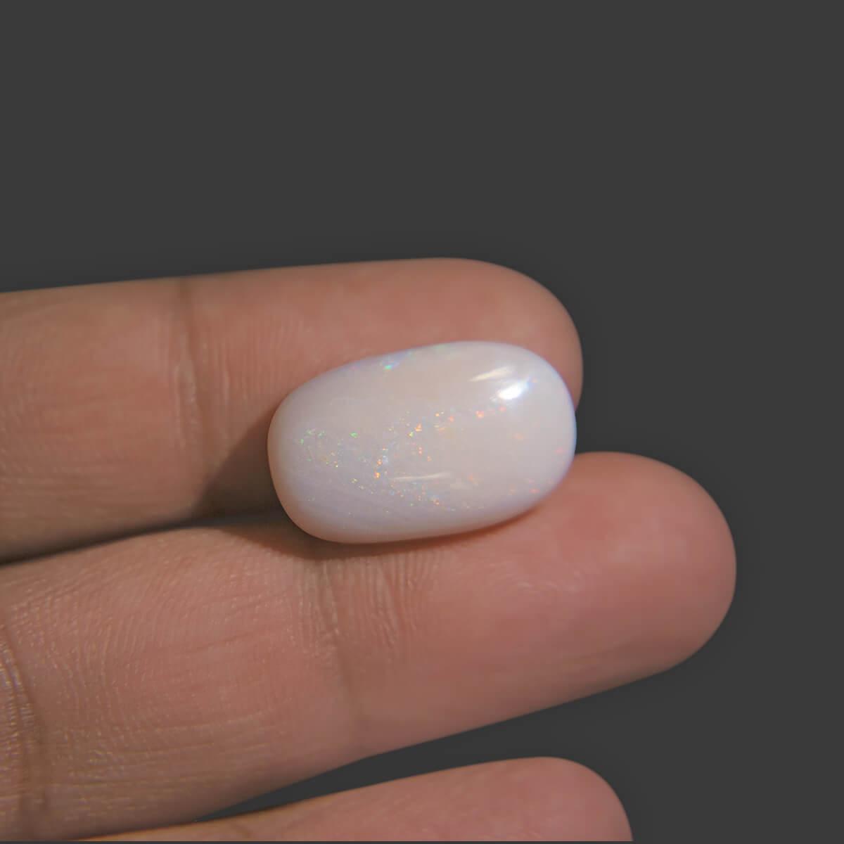 White Opal With Fire - 9.98 Carat