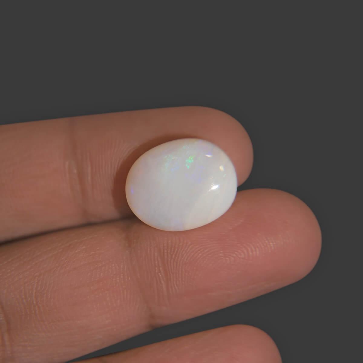 White Opal With Fire - 7.73 Carat