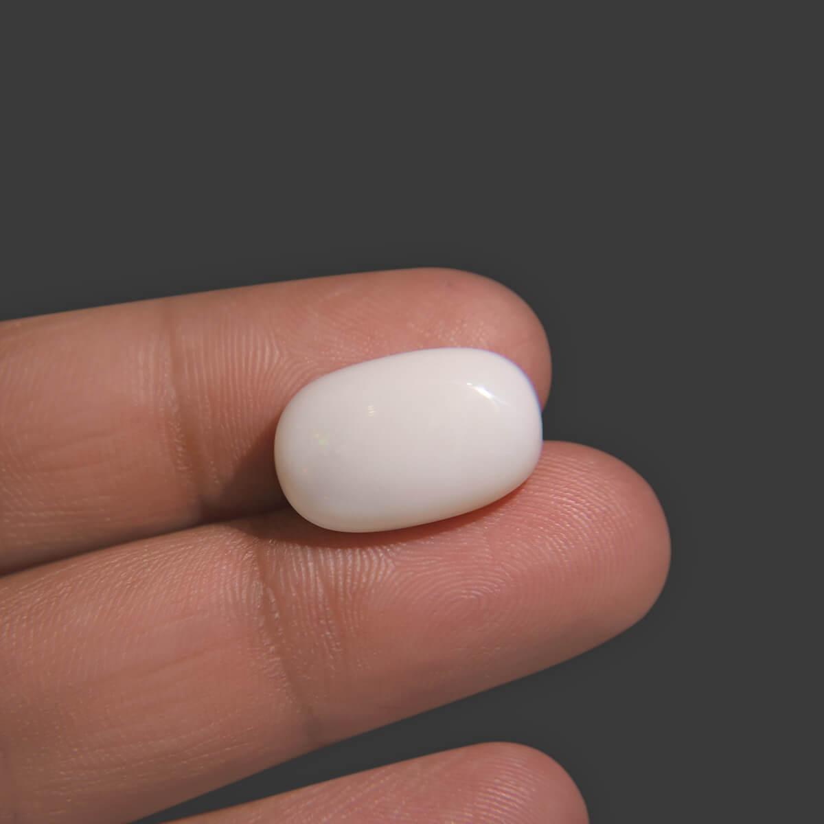 White Opal With Fire - 9.84 Carat