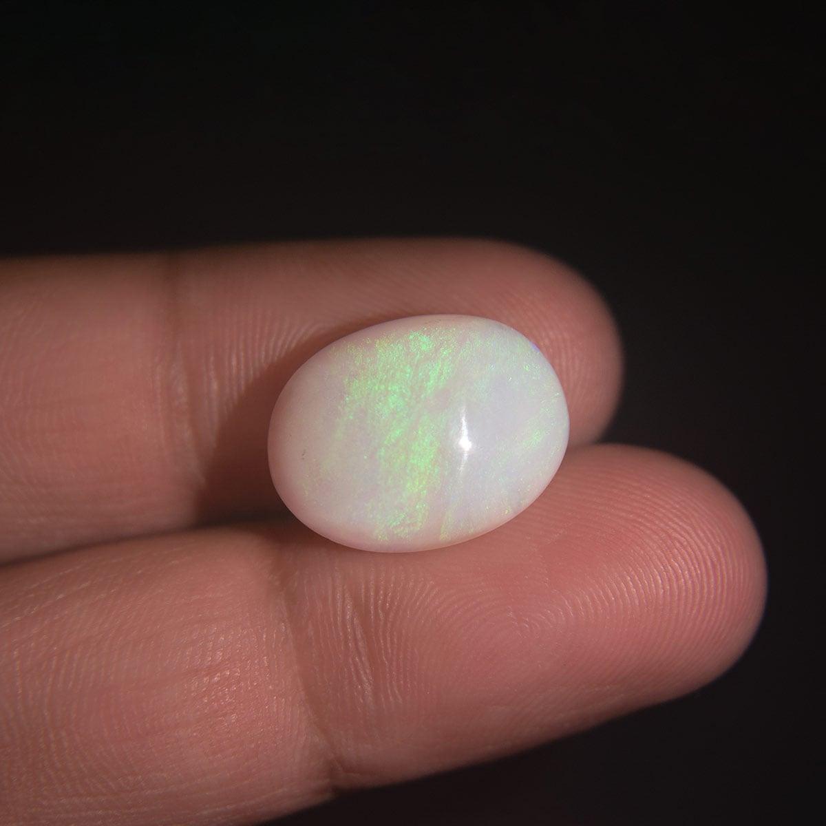 White Opal With Fire - 7.84 Carat