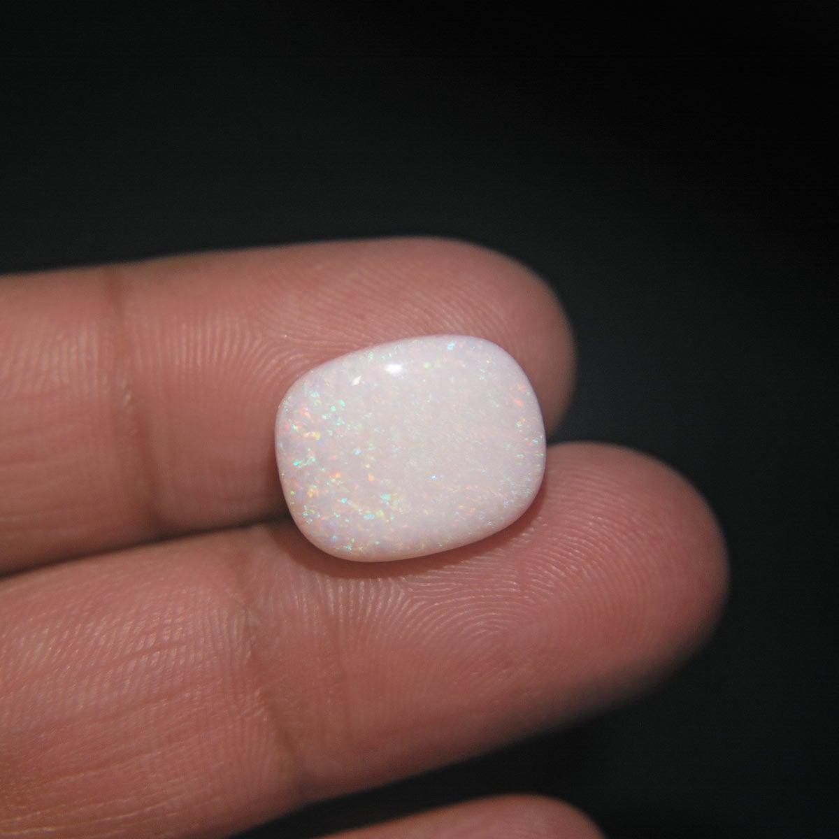 White Opal With Fire - 7.73 Carat