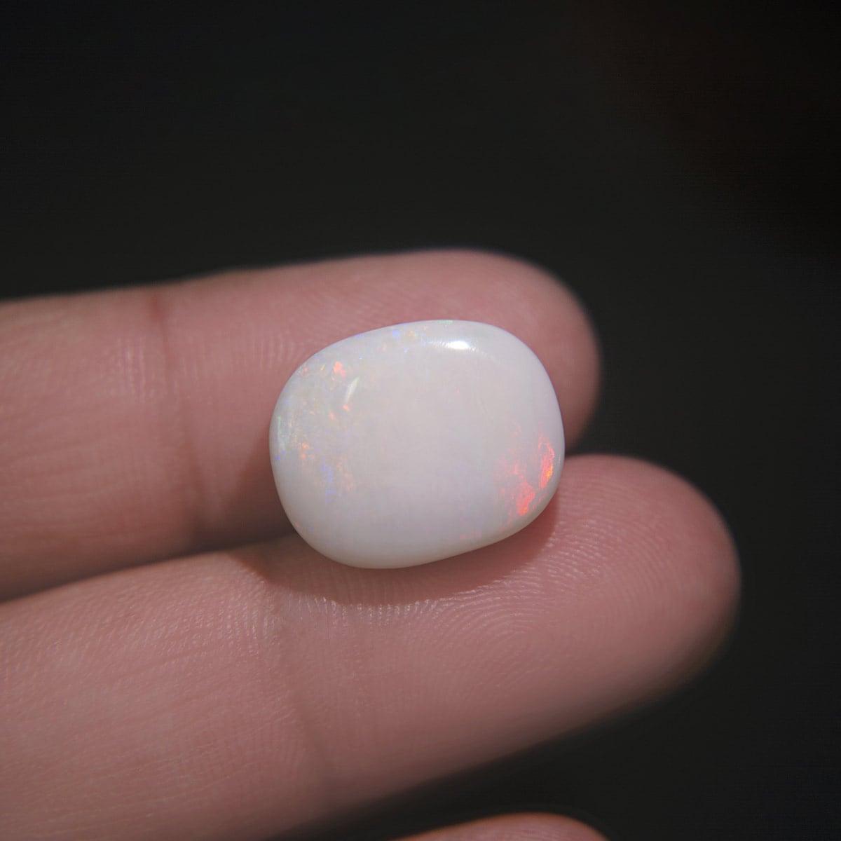 White Opal With Fire - 12.21 Carat