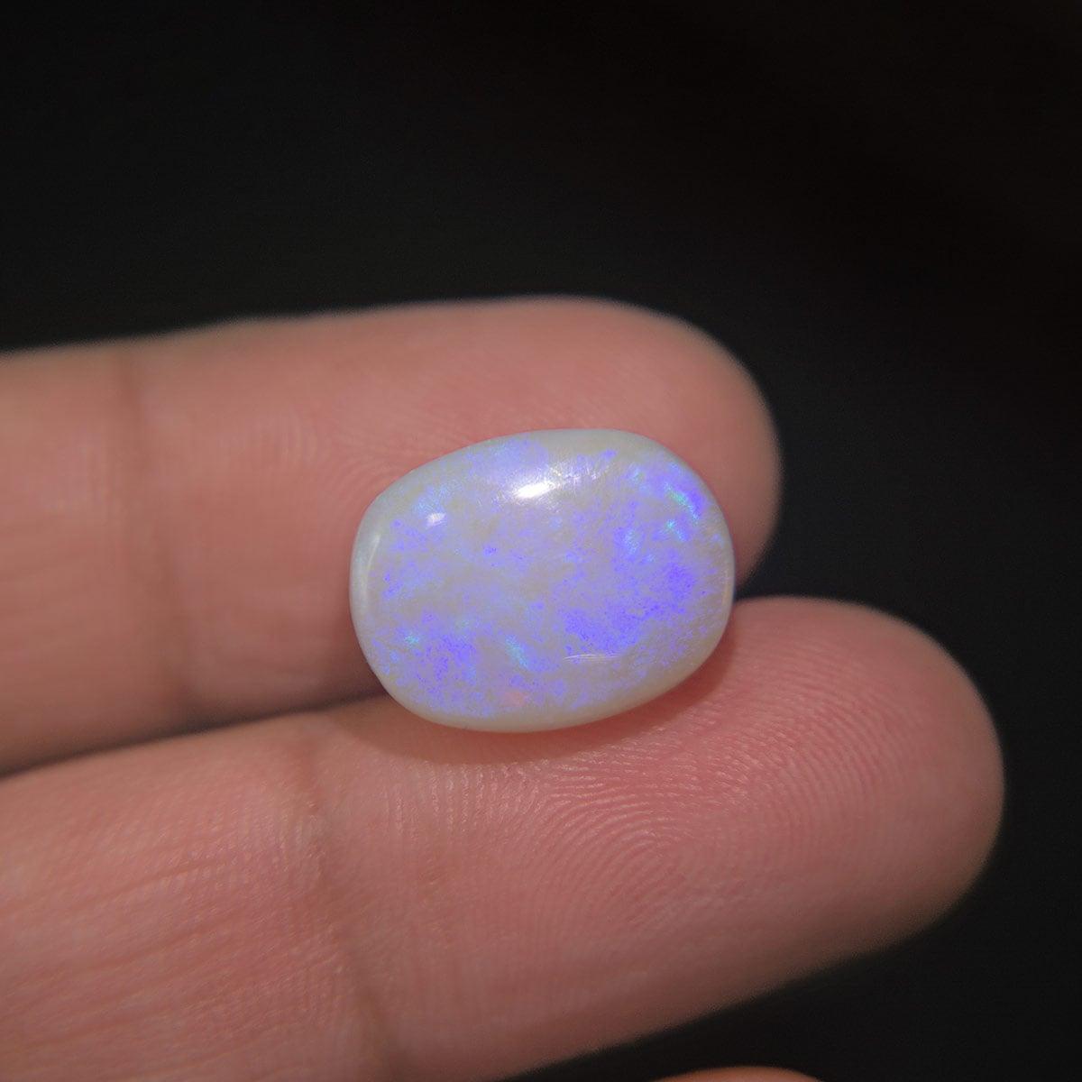 White Opal With Fire - 8.36 Carat