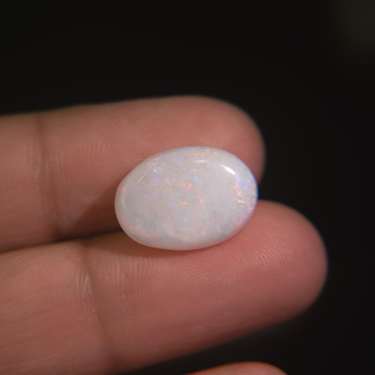 White Opal With Fire - 7.49 Carat