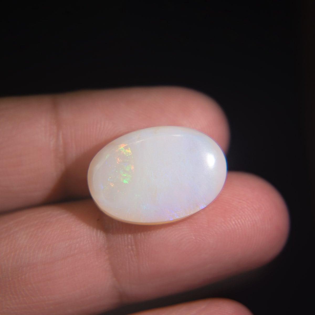 White Opal With Fire - 13.85 Carat