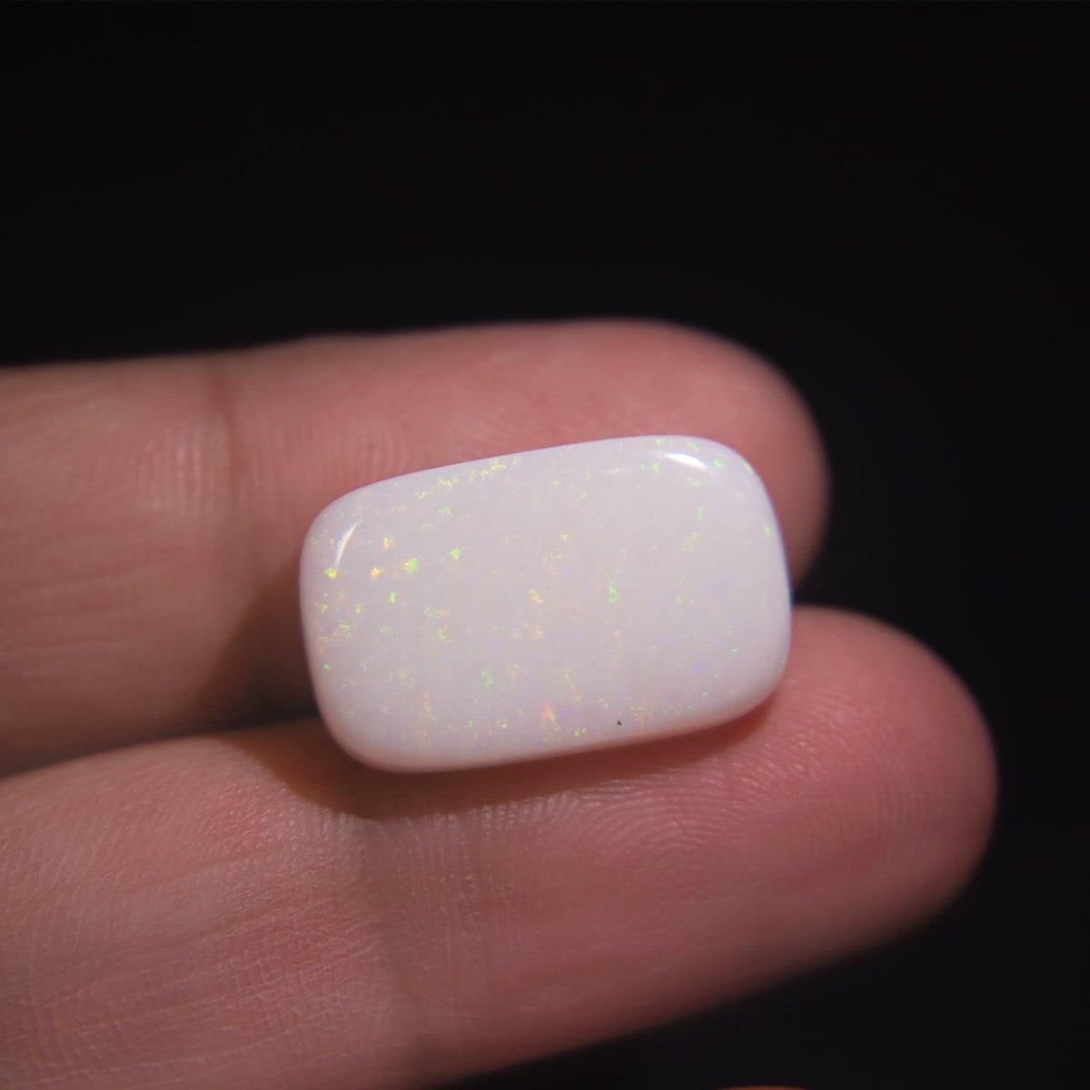 White Opal With Fire - 12.37 Carat