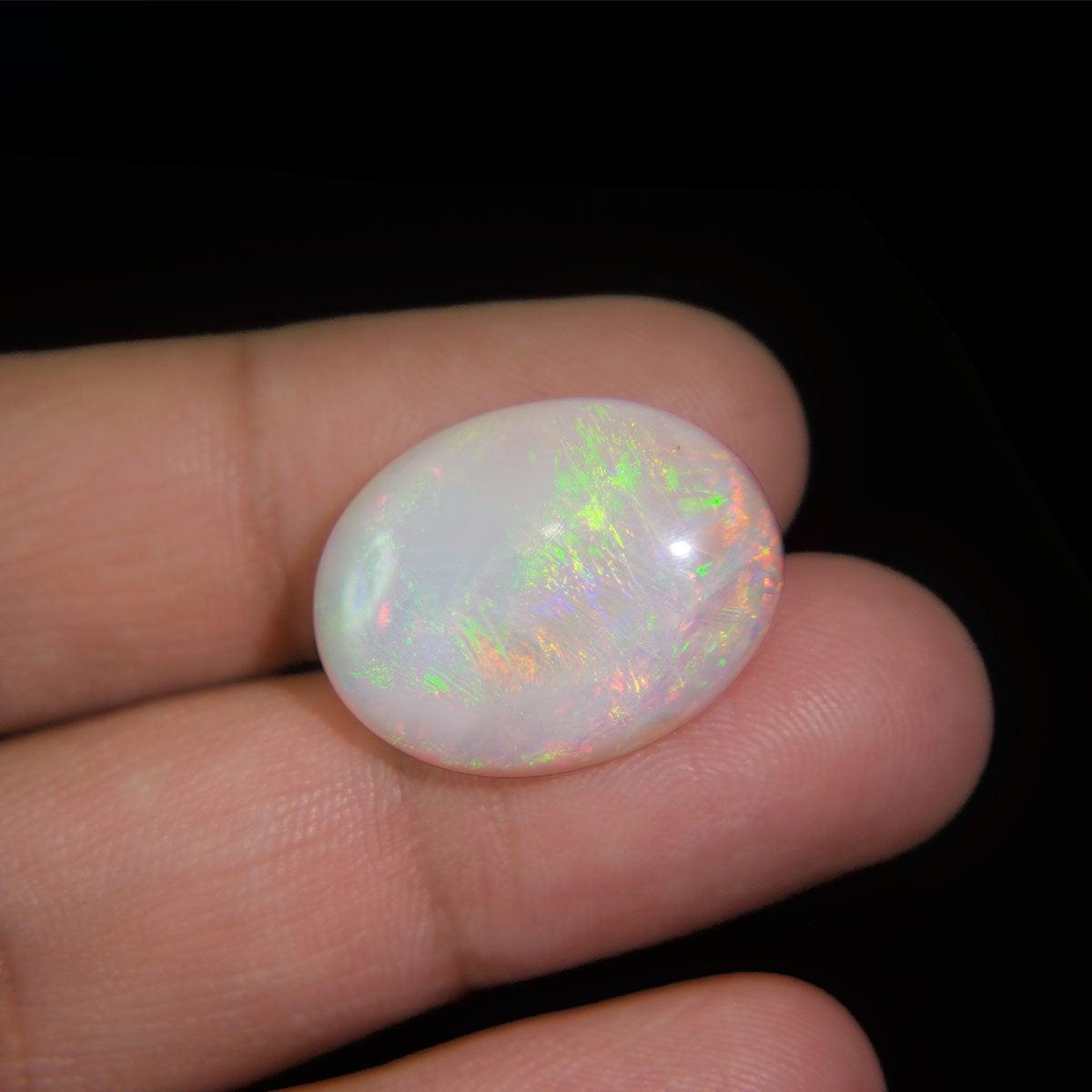 White Opal With Fire - 14.68 Carat