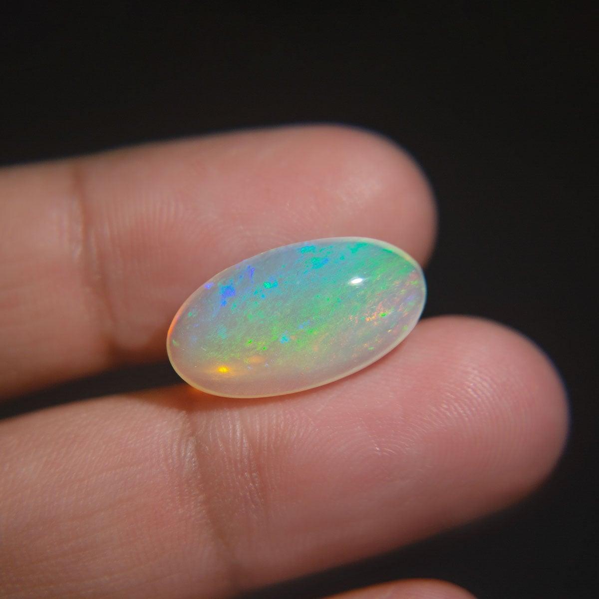 White Opal With Fire - 8.25 Carat