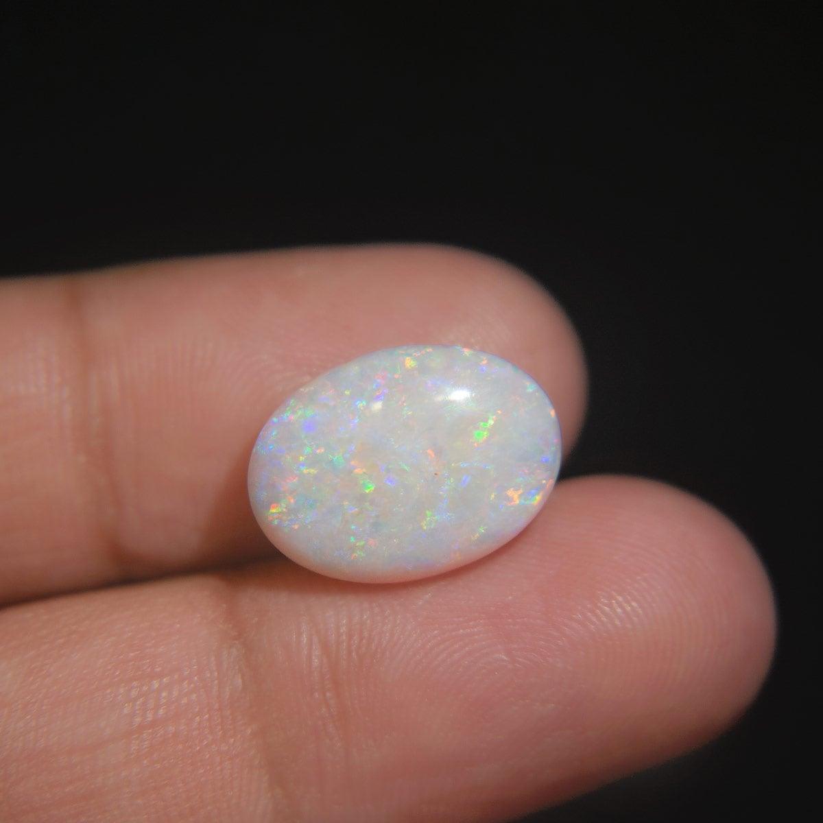 White Opal With Fire - 6.53 Carat