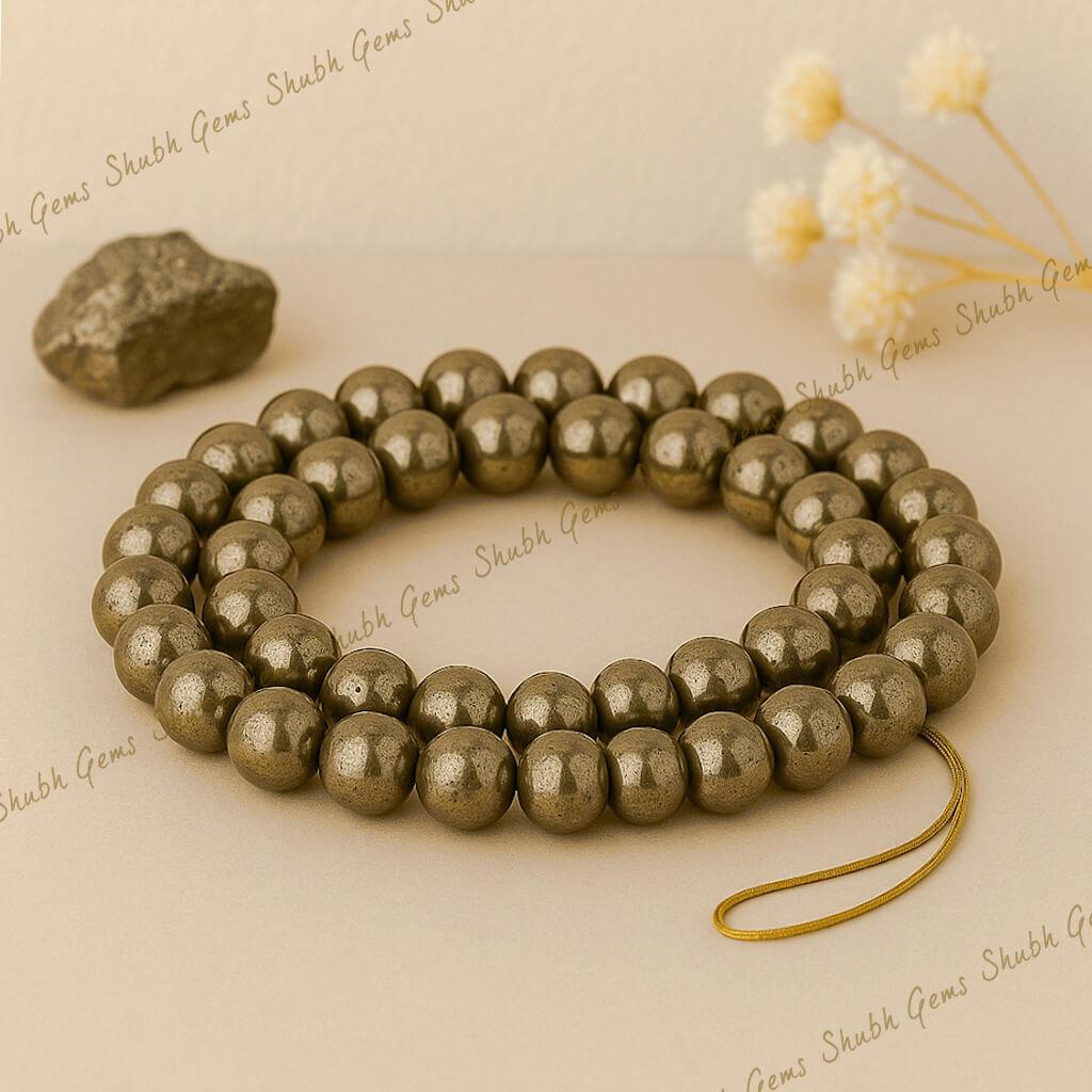 Pyrite Beads Strand