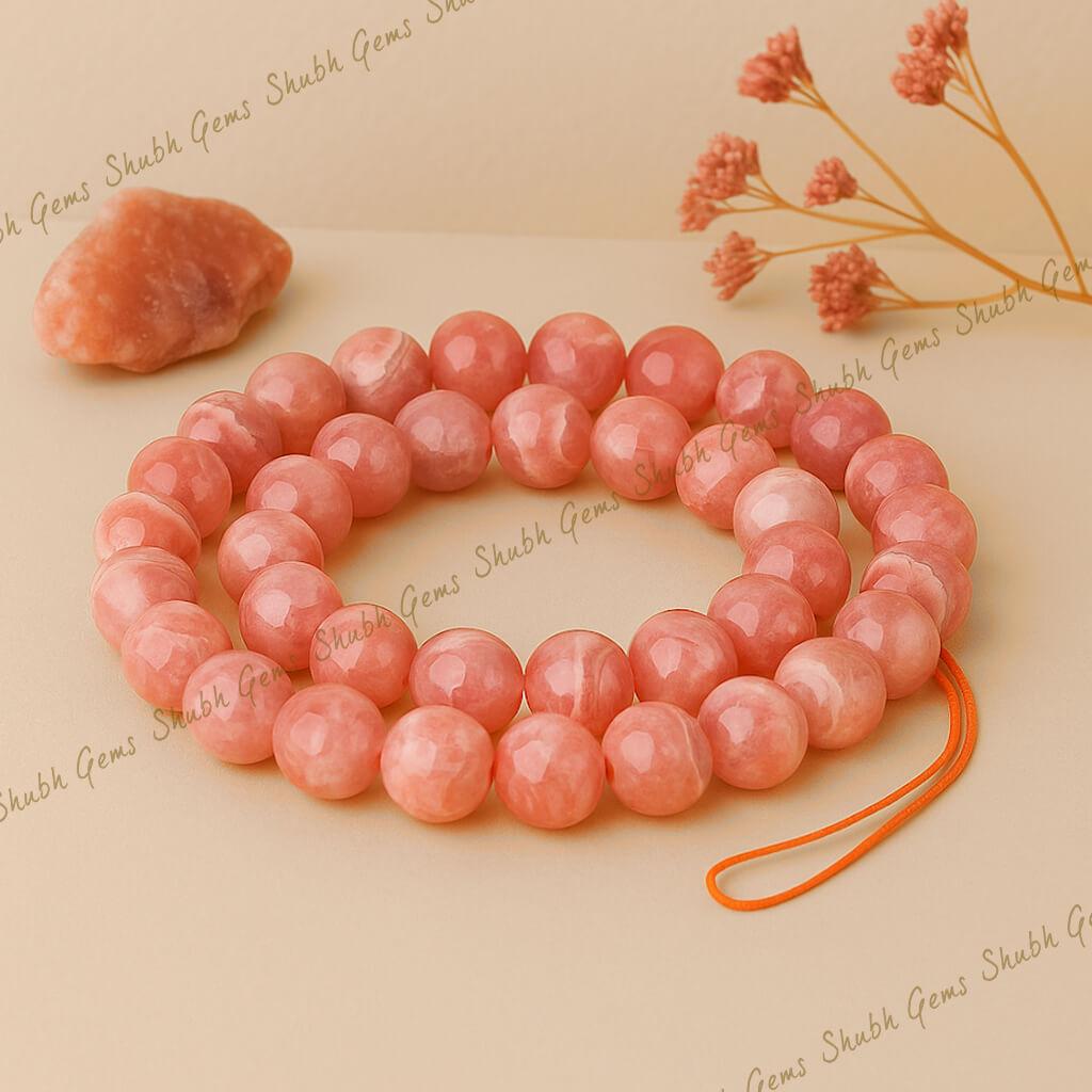 Rhodochrosite Beads Strand