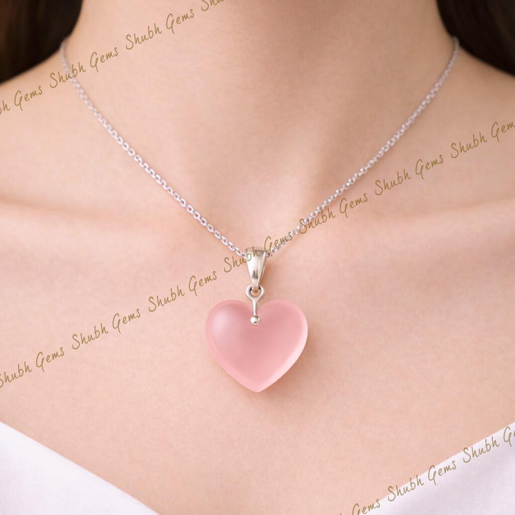 Rose Quartz Heart Pendant