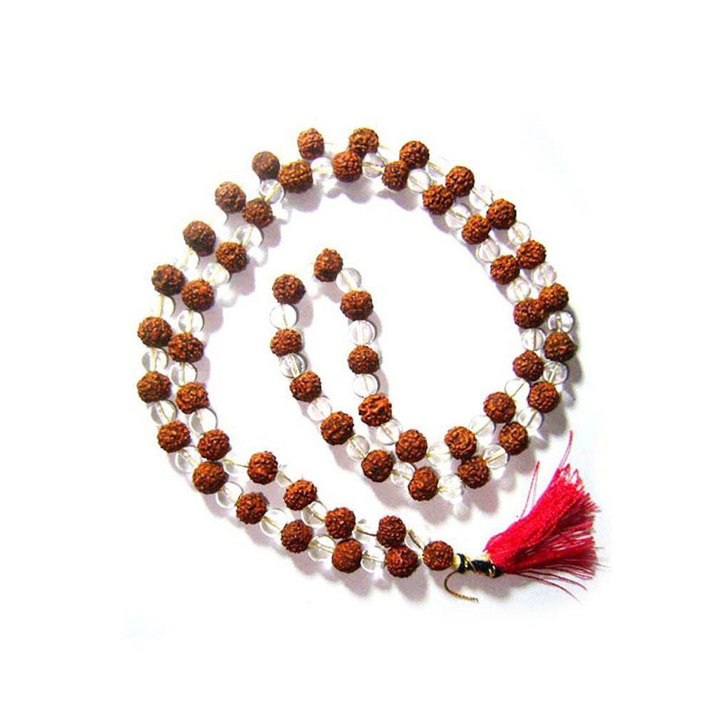 5 Mukhi Rudraksha & Sphatik Mala