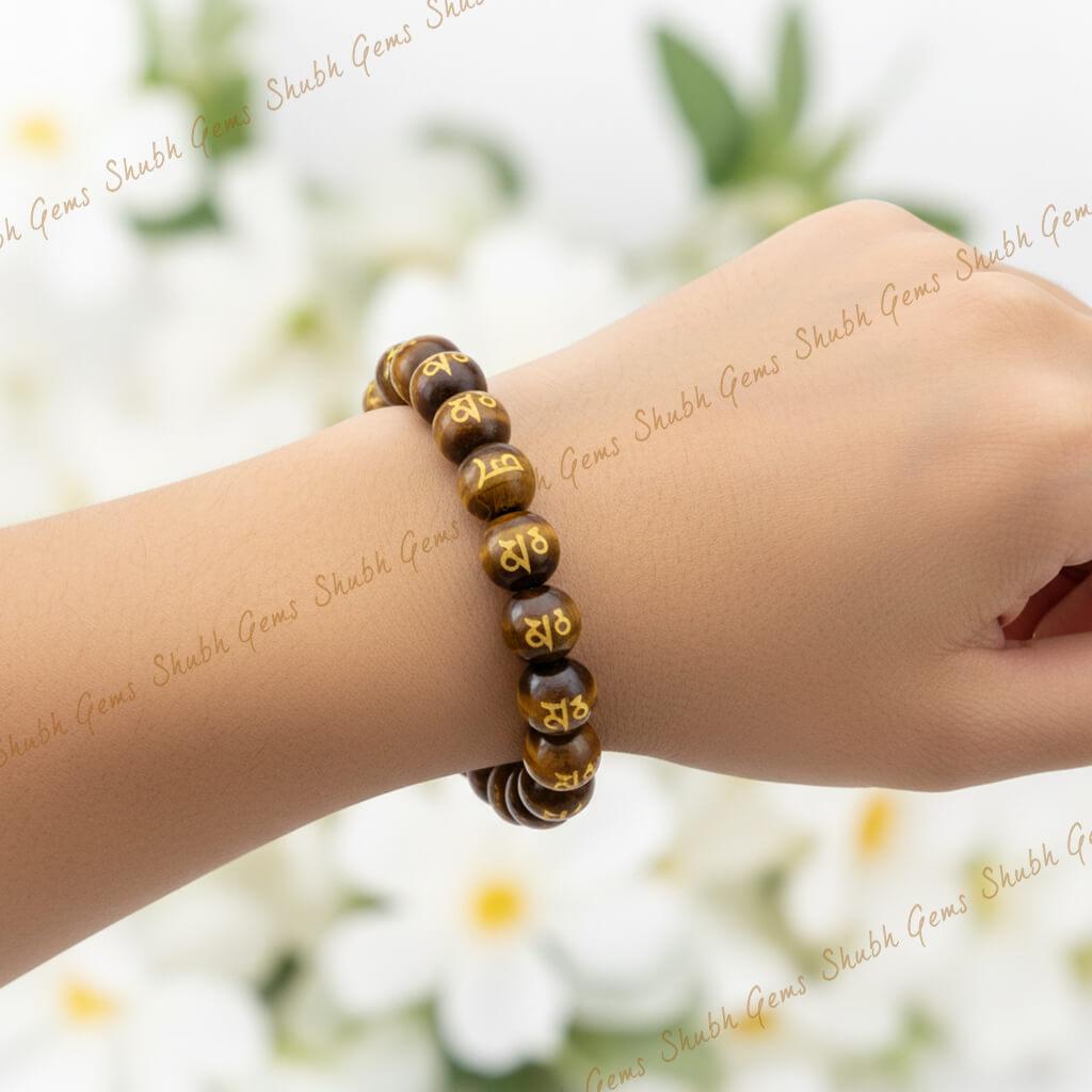 Tiger Eye Mantra Bracelet