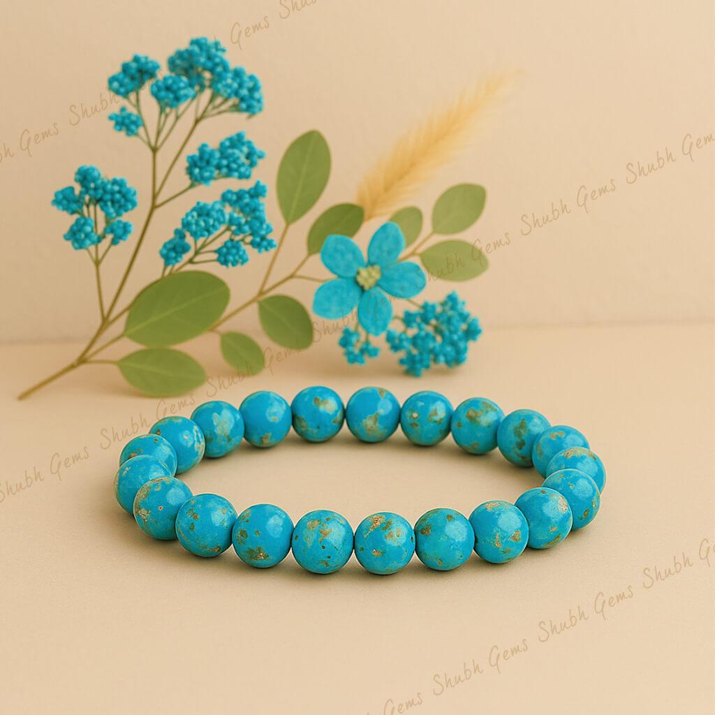 Turquoise (Firoza) Beads Bracelet