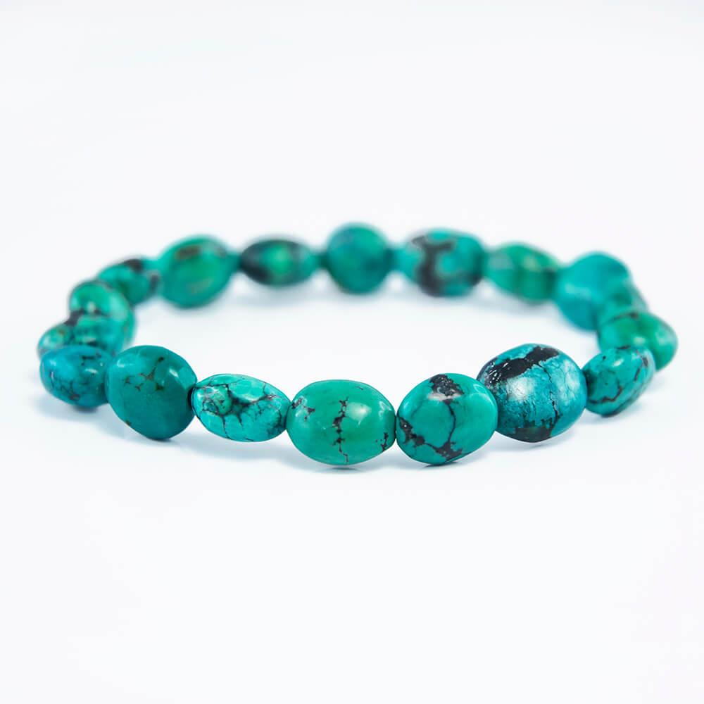 Turquoise (Firoza) Tumbled Beads Bracelet