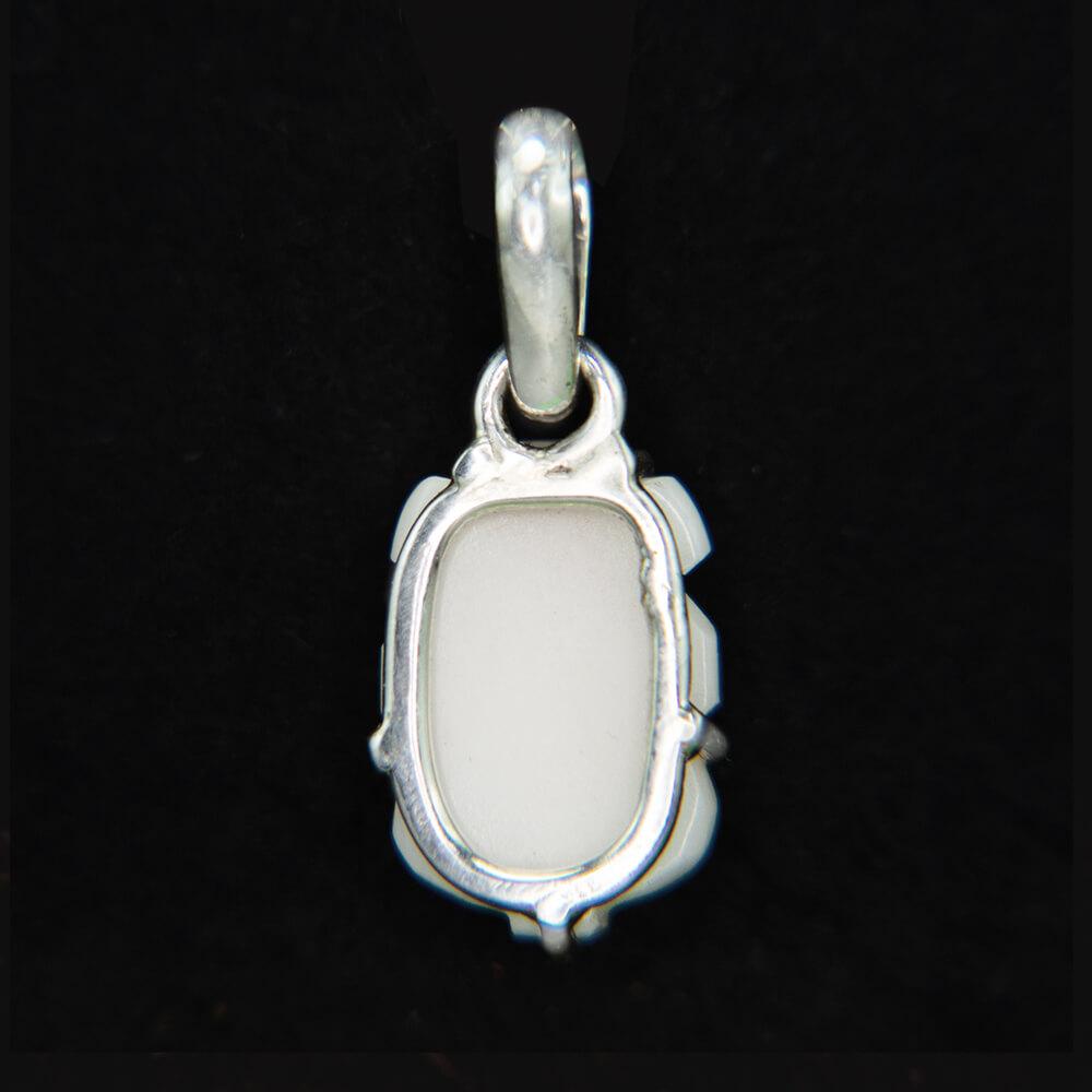 White Coral Ganesha Silver Pendant