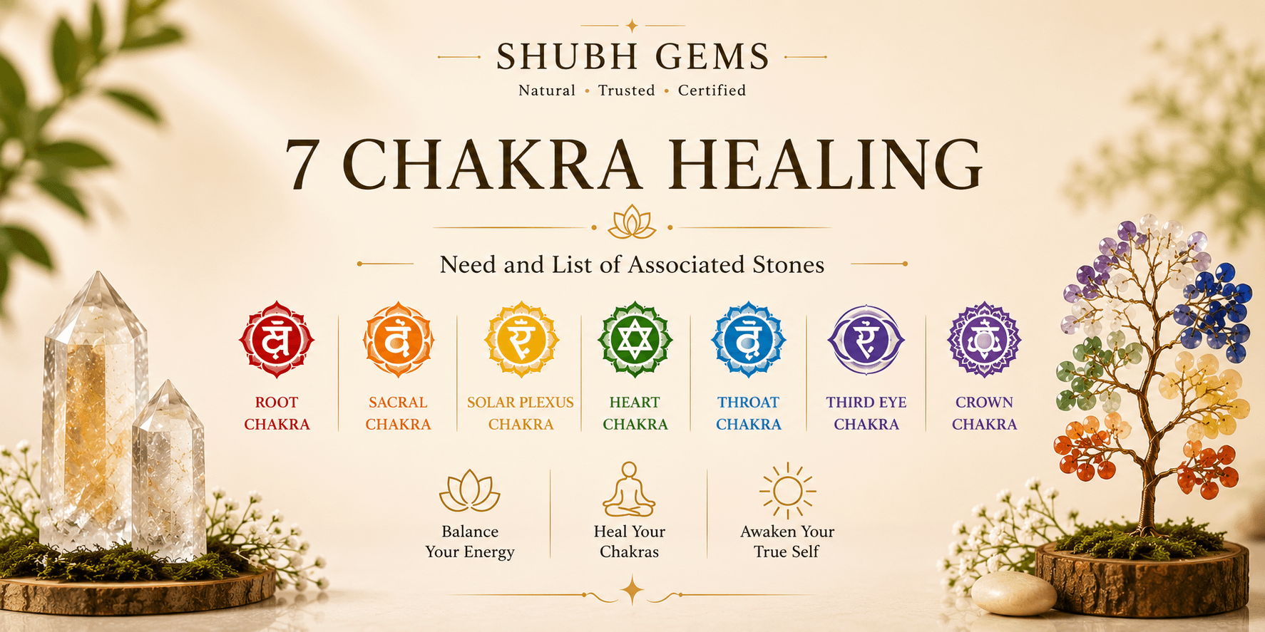 7 Chakra Healing: Need and List of Associated Stones