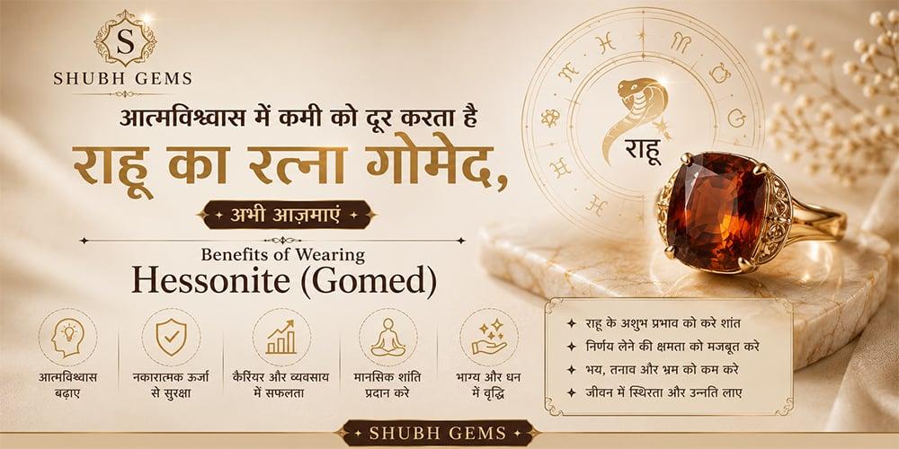 आत्मविश्वास में कमी को दूर करता है राहू का रत्ना गोमेद, अभी आज़माएं |Benefits of wearing Hessonite (Gomed)