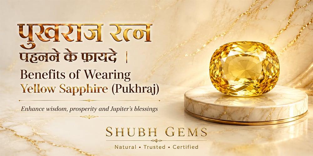 पुखराज रत्न पहनने के फायदे | Benefits of Wearing Yellow Sapphire (Pukhraj)