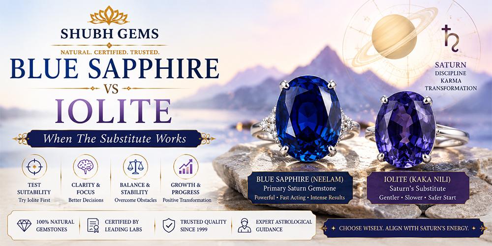 Blue Sapphire vs Iolite — Saturn Gemstone Guide
