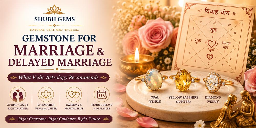 Gemstone for Marriage and Delayed Marriage — What Vedic Astrology Recommends