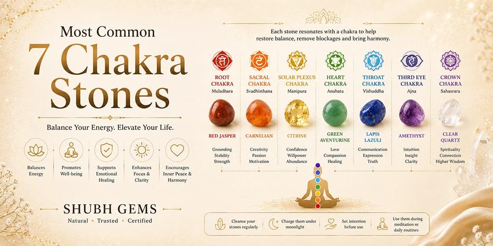 Most Common 7 Chakra Stones