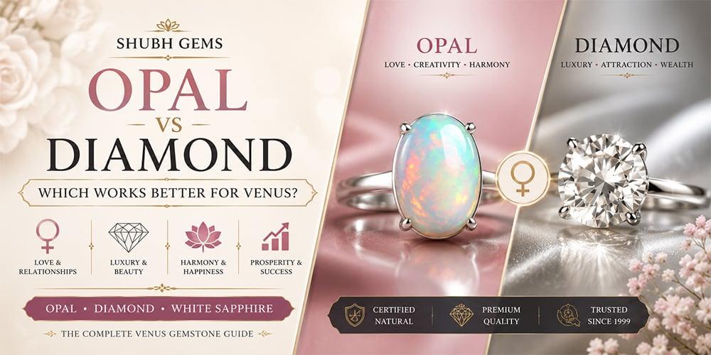 Opal vs Diamond — Venus Gemstones Guide
