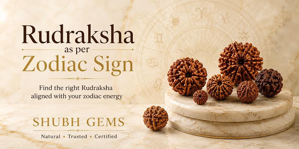 Rudraksha as per Zodiac Sign