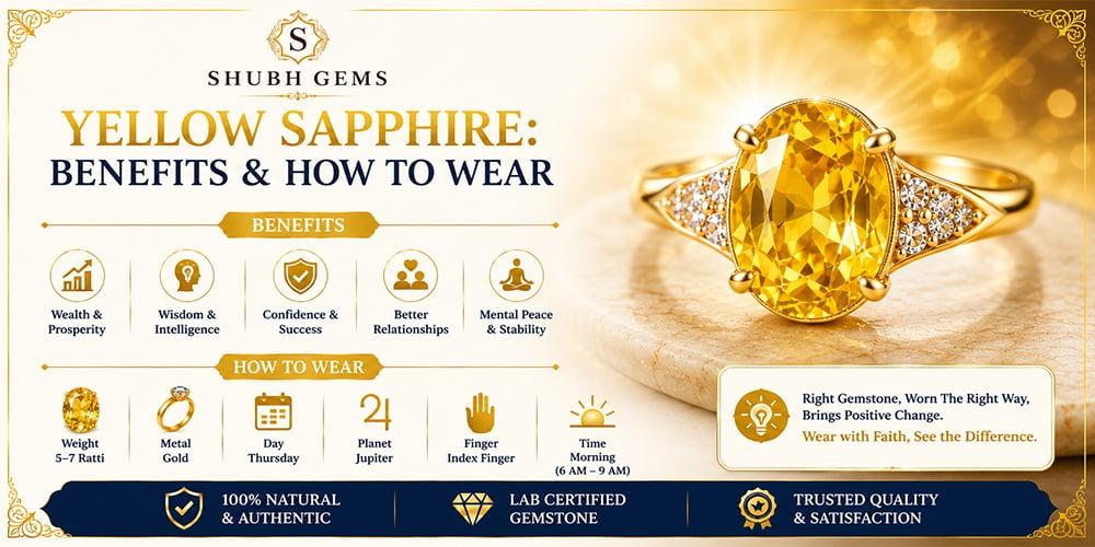 Yellow Sapphire: Benefits & How to Wear