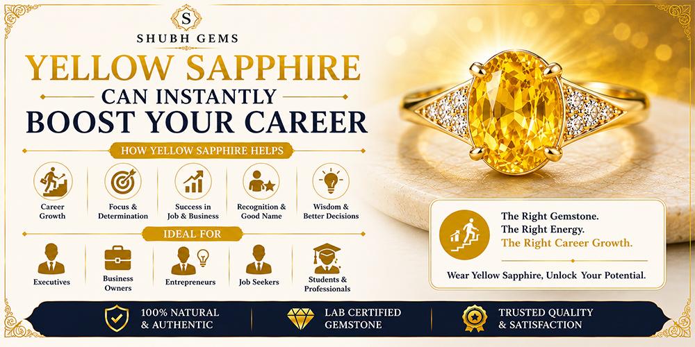Yellow Sapphire can instantly boost your career
