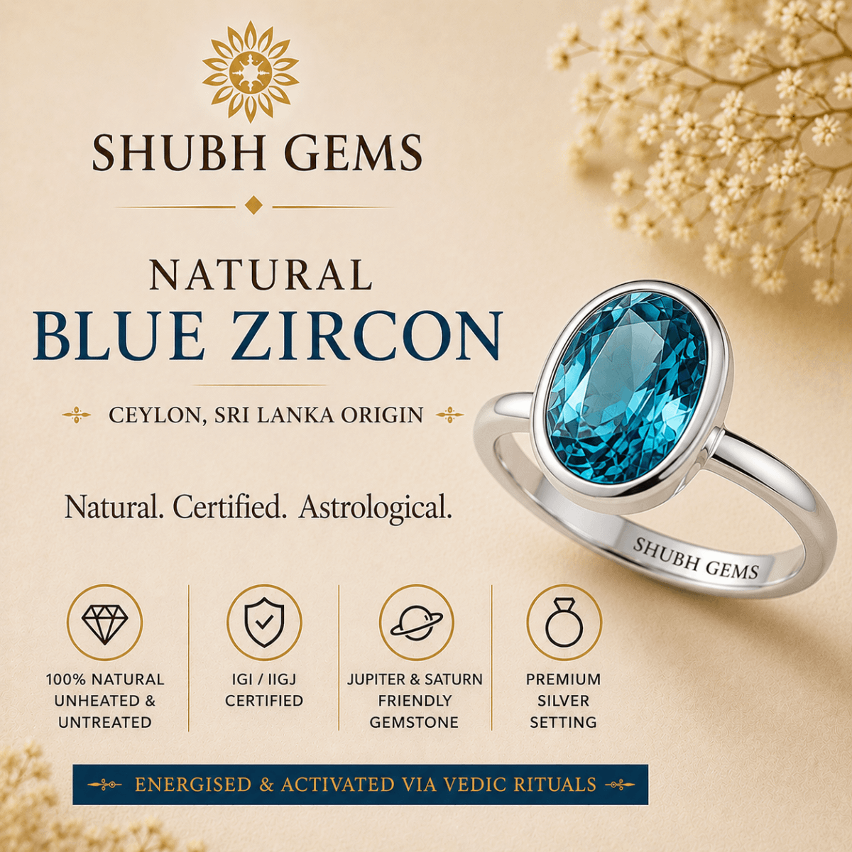 Buy Natural Blue Zircon Online