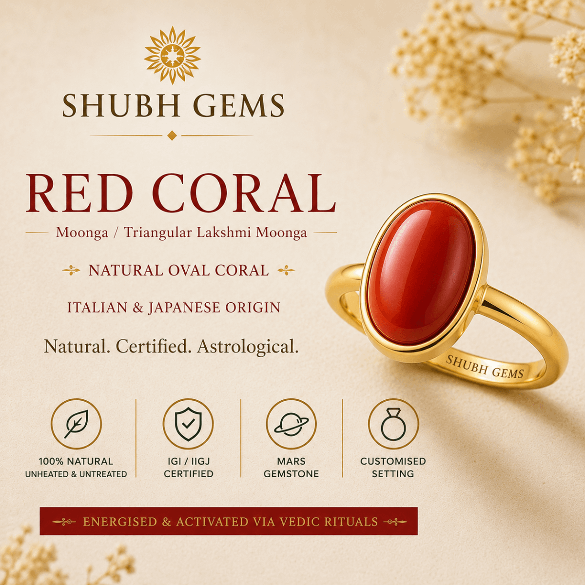 Buy Red Coral (Moonga) Online