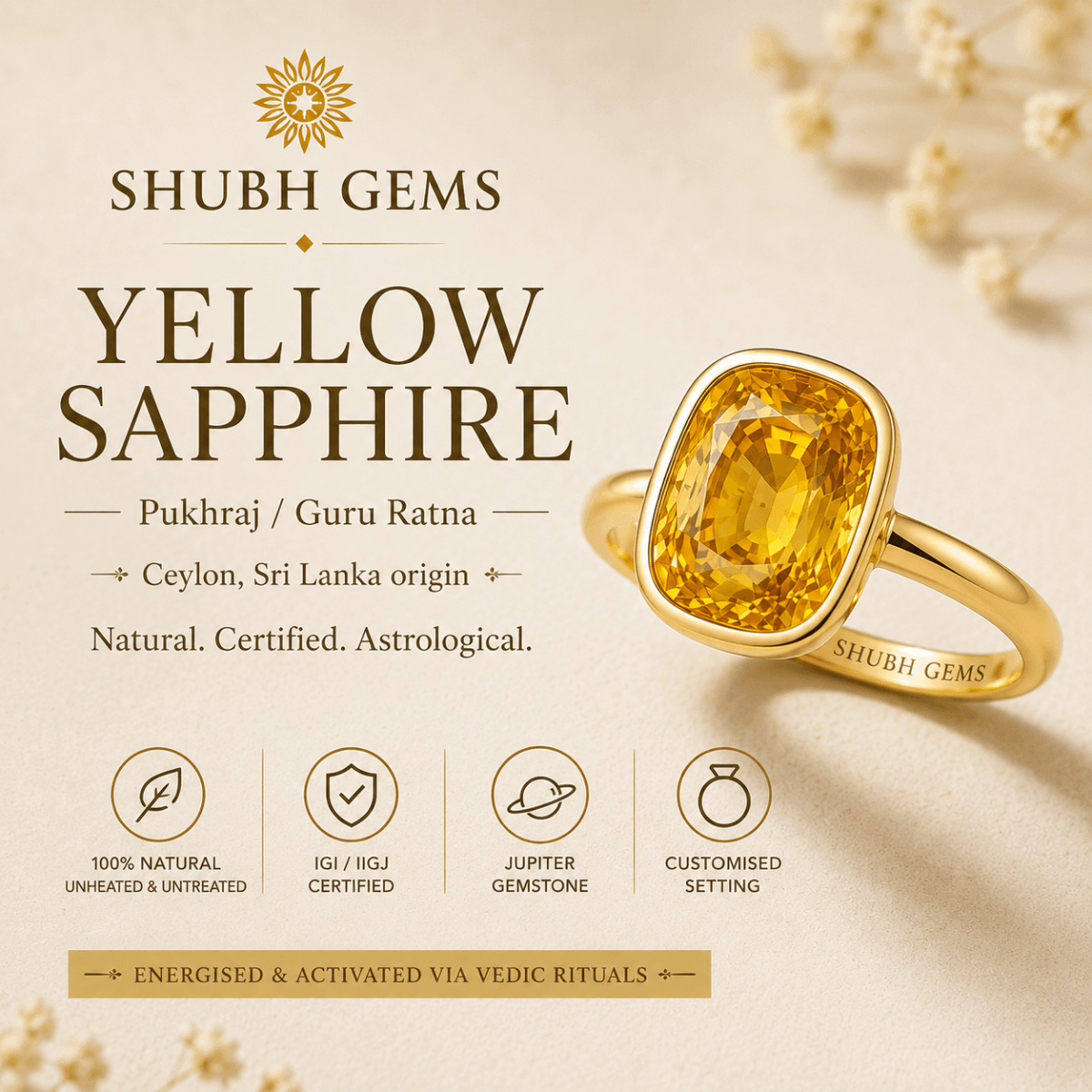 Buy Yellow Sapphire (Pukhraj) Online